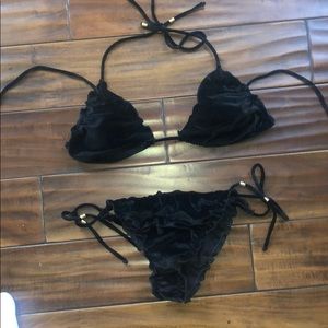 Velvet Triangle Bikini Set